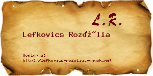 Lefkovics Rozália névjegykártya