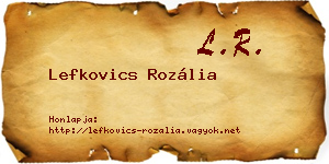 Lefkovics Rozália névjegykártya