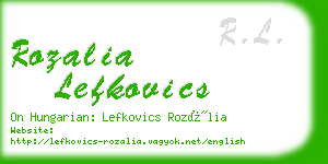 rozalia lefkovics business card